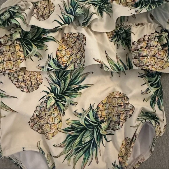 Starting Out Baby Girl Tropical Pineapple Swim Suit - Picture 4 of 4